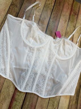 White Lacy Corset Top | Lingerie or Going Out Top